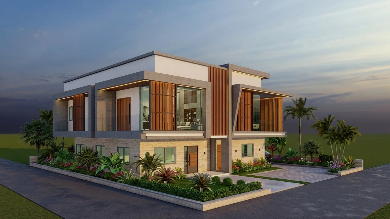Eco-friendly sustainable villa architectural design in Bavdhan Pune by Pereegrine Architects